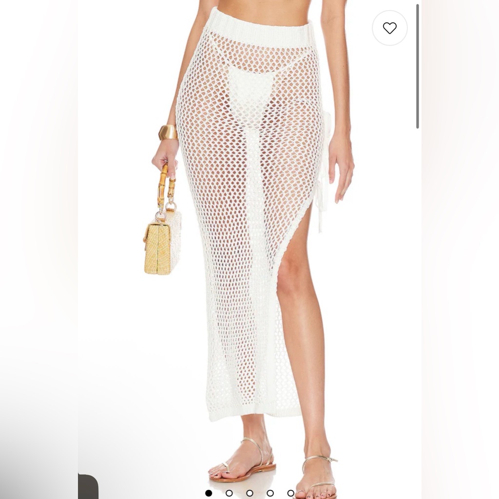Beach Riot Deborah Skirt Beach Swim Cover Up In White S